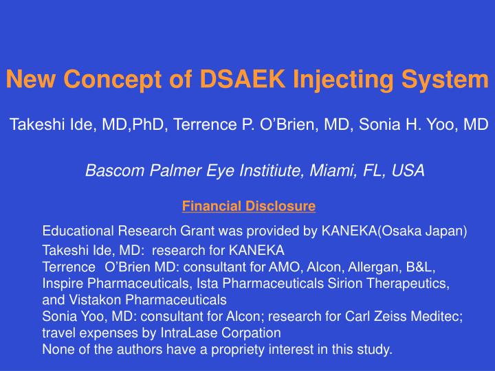 new concept of dsaek injecting system