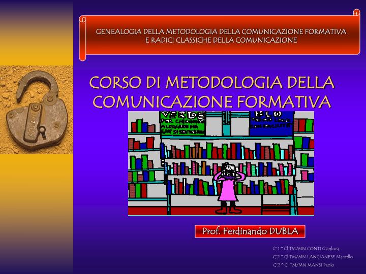 corso di metodologia della comunicazione formativa