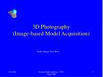 3D Photography (Image-based Model Acquisition) - slide 1