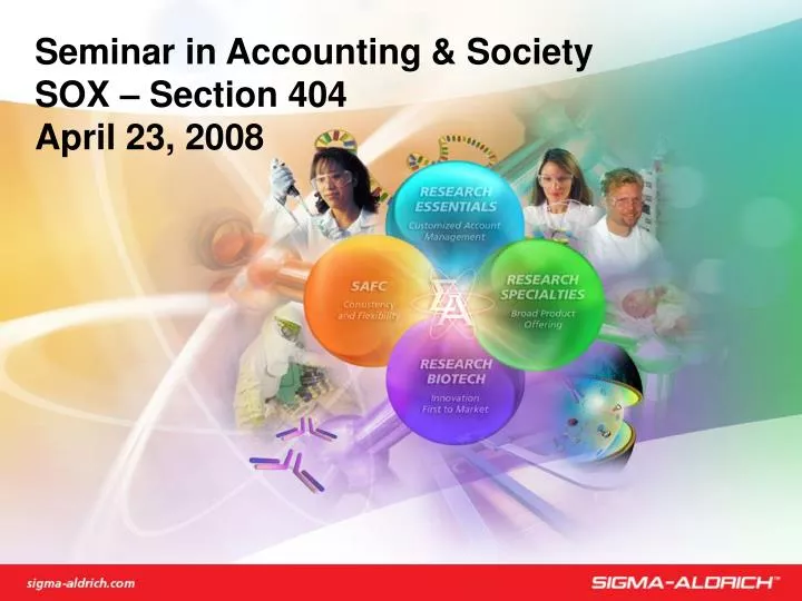 seminar in accounting society sox section 404 april 23 2008