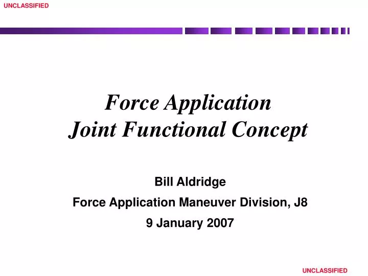 force application joint functional concept