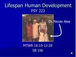 Lifespan Human Development PSY 223 - slide 1