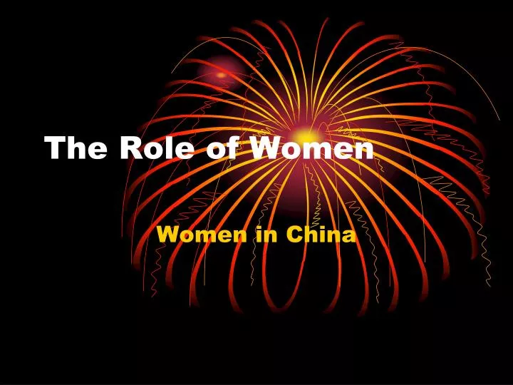 the role of women