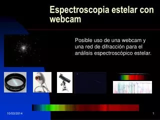 Espectroscopia estelar con webcam