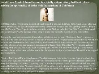 Ankit Love Music Album Forever is a totally unique utterly b