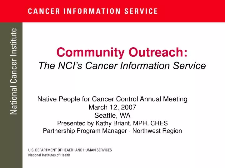 community outreach the nci s cancer information service