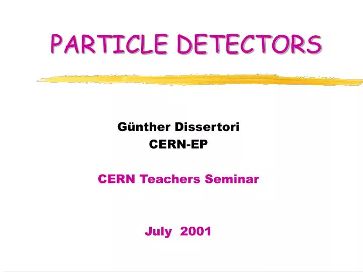 particle detectors