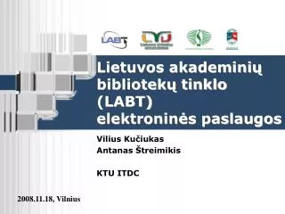 Lietuvos akademinių bibliotekų tinklo (LABT) elektroninės paslaugos