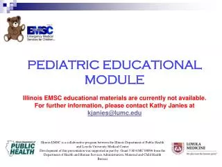 Pediatric educational module