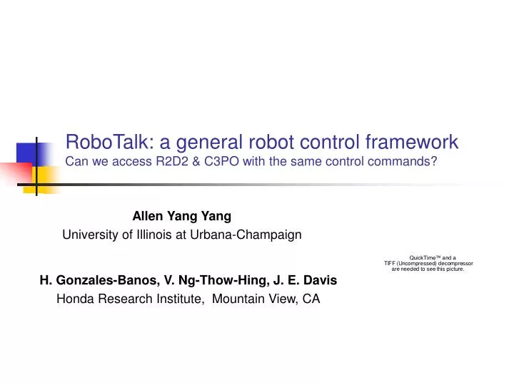robotalk a general robot control framework can we access r2d2 c3po with the same control commands