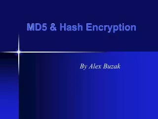 MD5 &amp; Hash Encryption