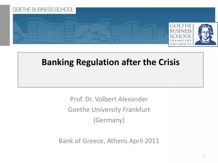banking regulation after the crisis