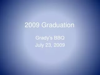 2009 Graduation
