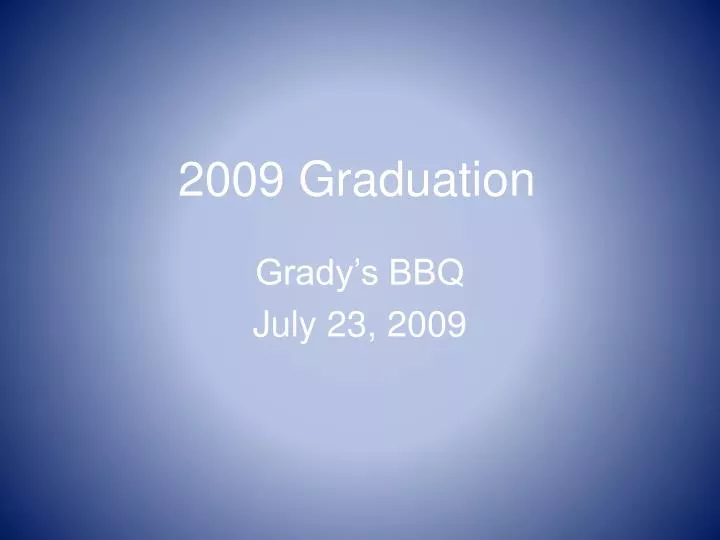 2009 graduation