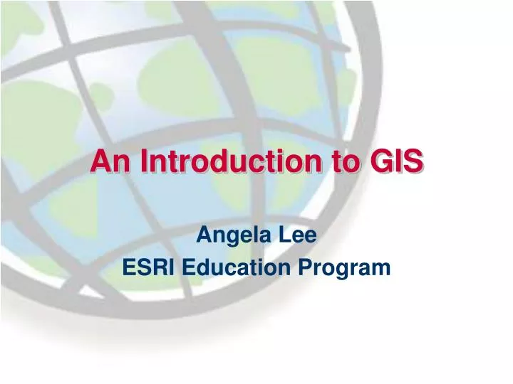 an introduction to gis