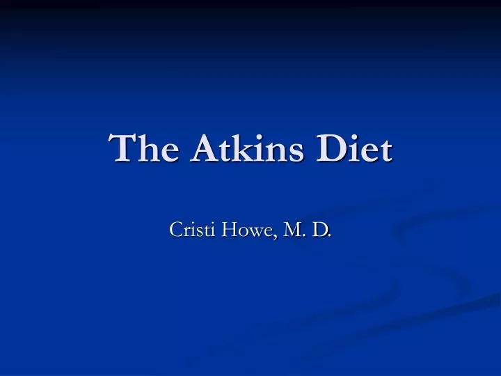 the atkins diet