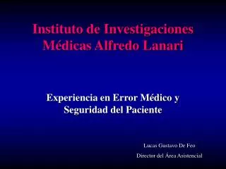 Instituto de Investigaciones Médicas Alfredo Lanari