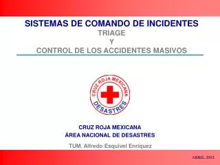 SISTEMAS DE COMANDO DE INCIDENTES TRIAGE Y CONTROL DE LOS ACCIDENTES MASIVOS