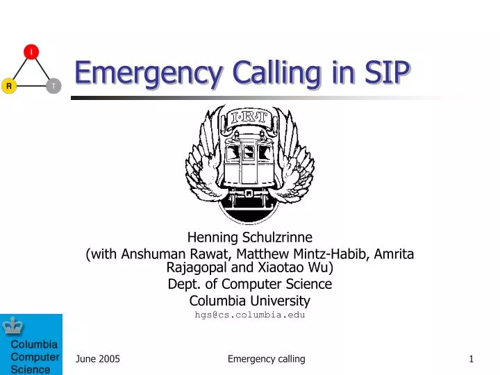 emergency calling in sip