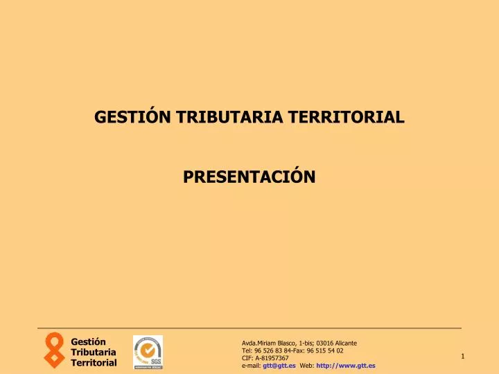 gesti n tributaria territorial presentaci n