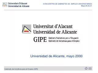 Universidad de Alicante, mayo 2000