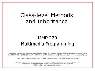 Class-level Methods and Inheritance