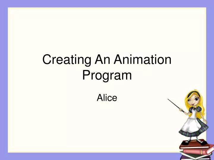 creating an animation program