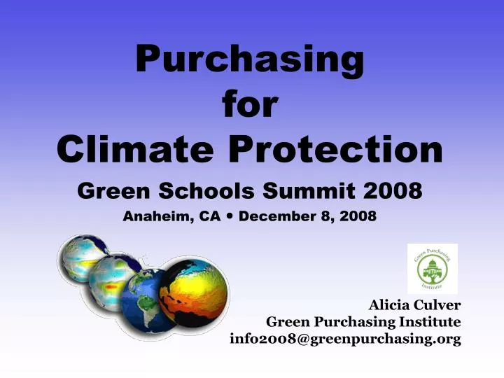 alicia culver green purchasing institute info2008@greenpurchasing org