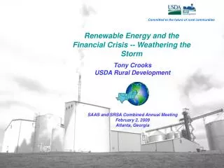 Renewable Energy and the Financial Crisis -- Weathering the Storm