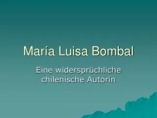 María Luisa Bombal