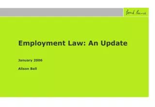 Employment Law: An Update