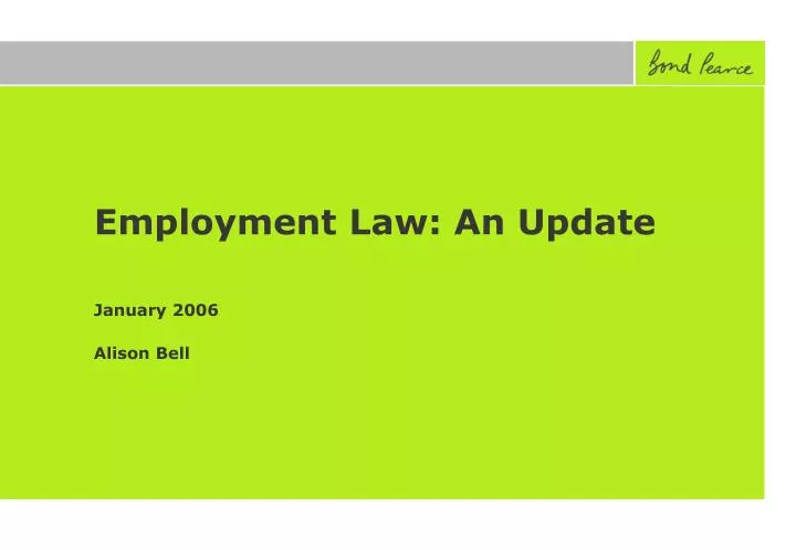 employment law an update