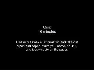 Quiz 10 minutes