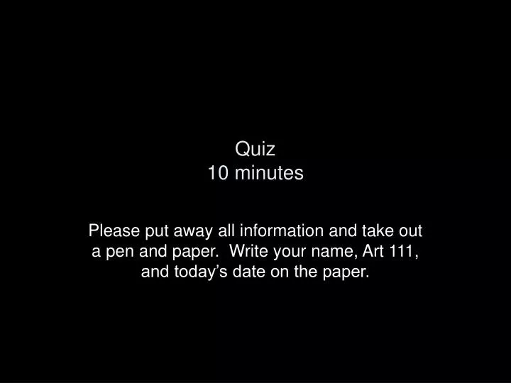 quiz 10 minutes
