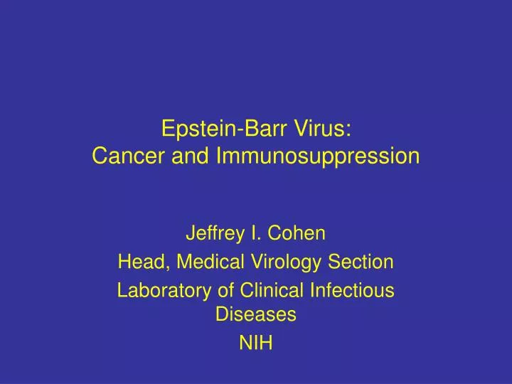 epstein barr virus cancer and immunosuppression