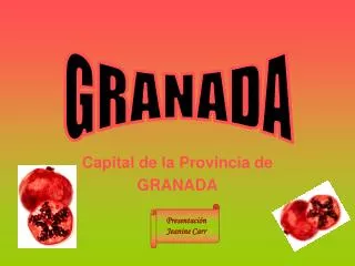 Capital de la Provincia de GRANADA