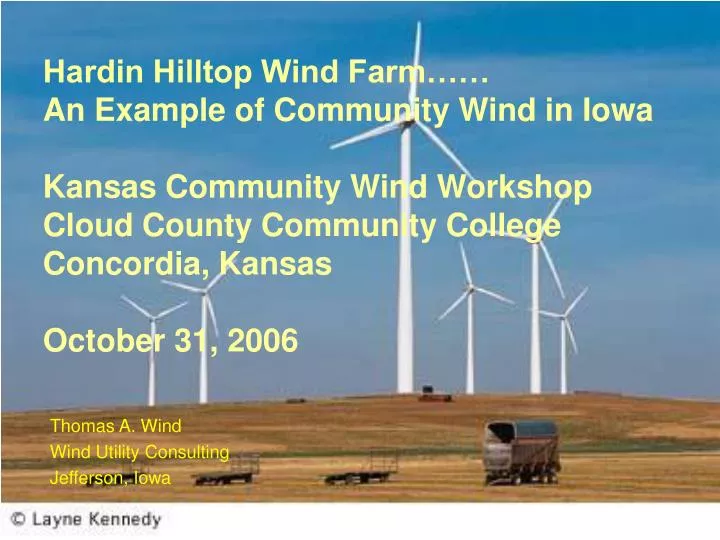 thomas a wind wind utility consulting jefferson iowa