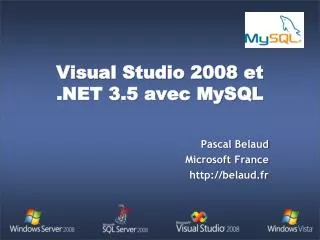 Visual Studio 2008 et .NET 3.5 avec MySQL