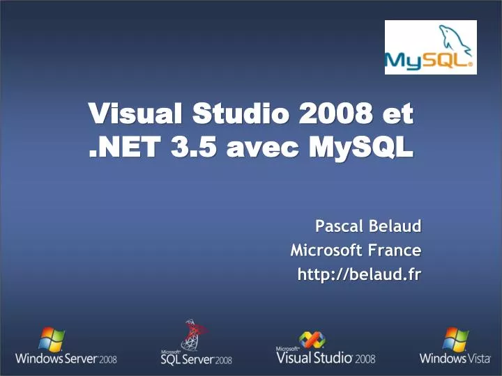 visual studio 2008 et net 3 5 avec mysql