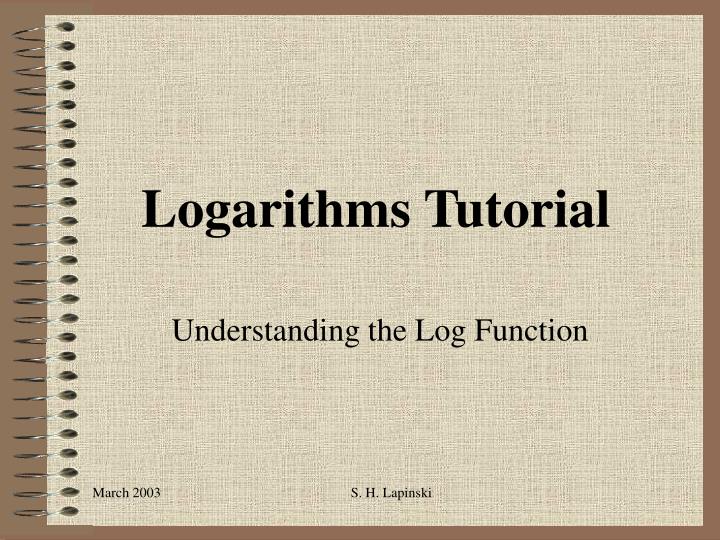 logarithms tutorial