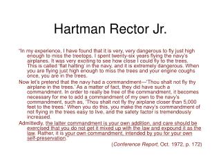 Hartman Rector Jr.