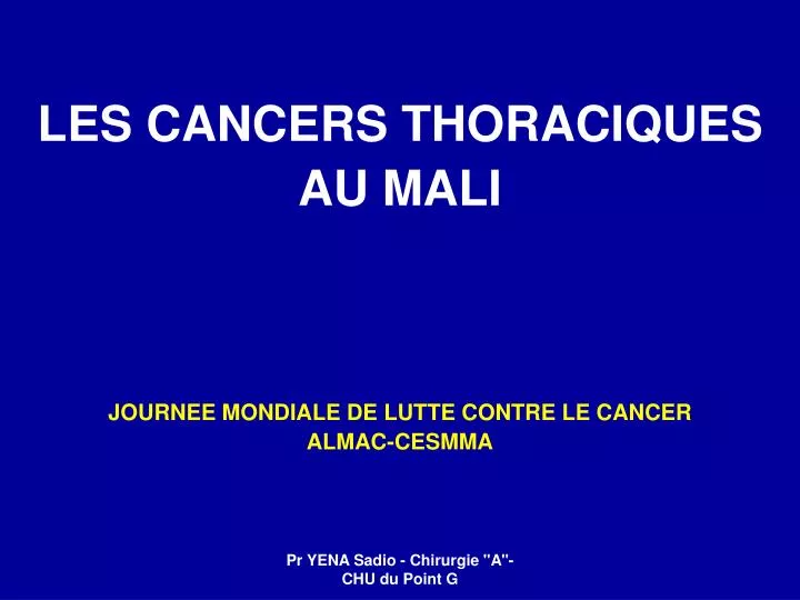 les cancers thoraciques au mali