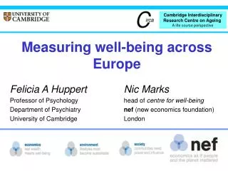 Measuring well-being across Europe