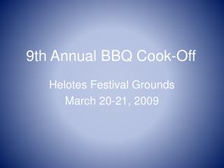 9th Annual BBQ Cook-Off