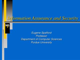 Information Assurance and Security
