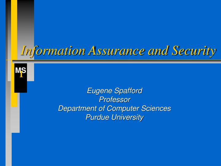information assurance and security