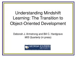 Understanding Mindshift Learning: The Transition to Object-Oriented Development