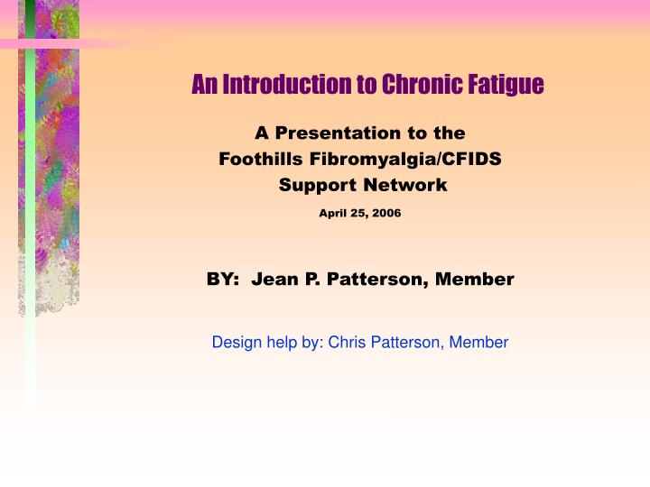 an introduction to chronic fatigue
