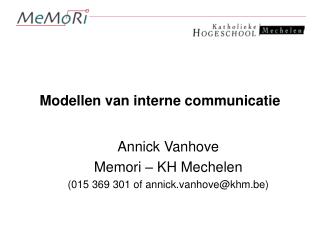 Modellen van interne communicatie