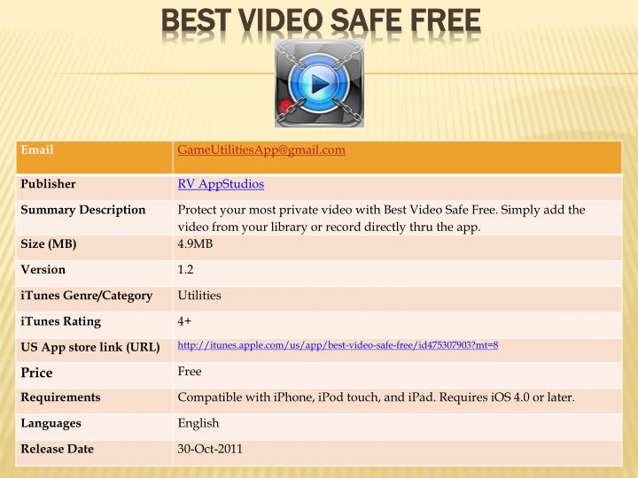 best video safe free